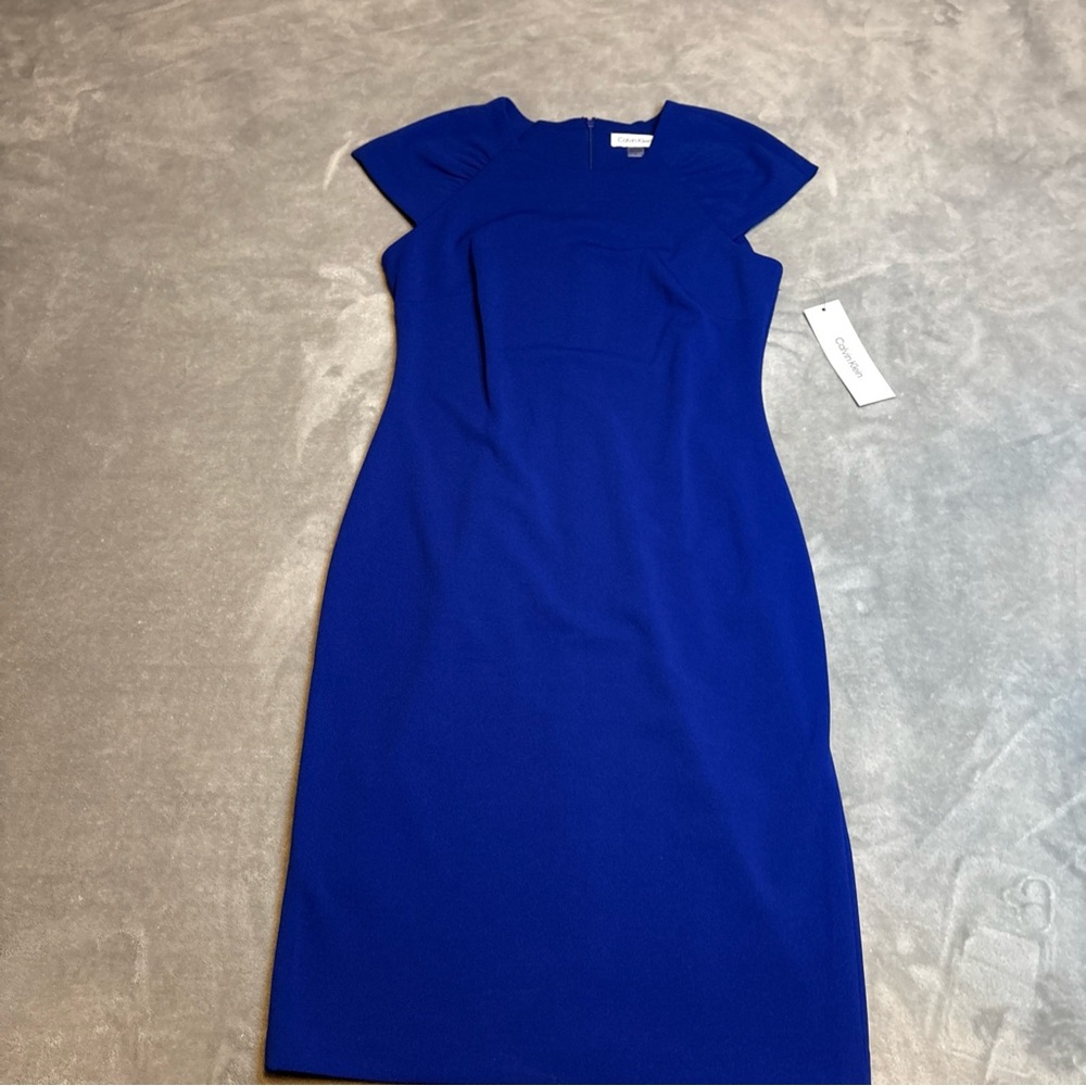 Calvin Klein Royal Blue Midi Dress size 4 nwt